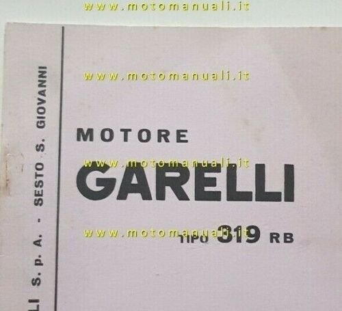 Garelli 50 Motore 319 RB manuale uso ciclomotore moped owner's …