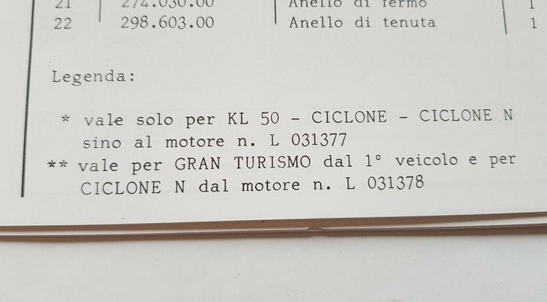 Garelli 50 MOTORE 5 V anni 80 catalogo ricambi ORIGINALE …