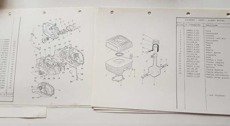 Garelli 50 MOTORE 5 V anni 80 catalogo ricambi ORIGINALE …