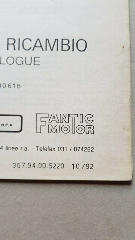 GARELLI 50 Pony SR-RACING Scooter '92 catalogo ricambi originale parts …