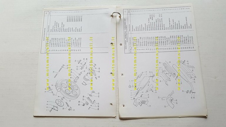Garelli 50 Team 1987 catalogo ricambi originale spare parts catalogue