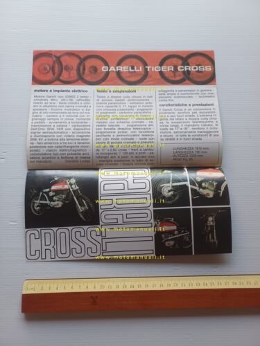 Garelli 50 Tiger Cross anni 60 depliant ITALIANO originale