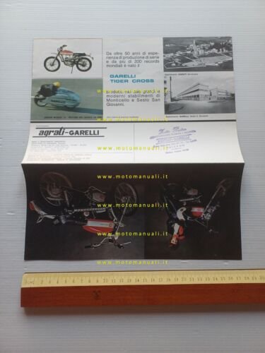 Garelli 50 Tiger Cross anni 60 depliant ITALIANO originale
