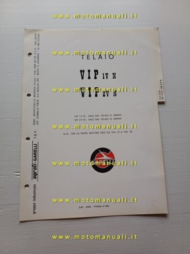 Garelli 50 VIP 1V-2V N 1981 catalogo ricambi TELAIO originale …