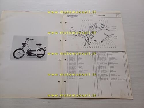 Garelli 50 VIP 1V-2V N 1981 catalogo ricambi TELAIO originale …