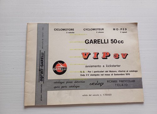 GARELLI 50 VIP 3V 1978 catalogo ricambi TELAIO originale