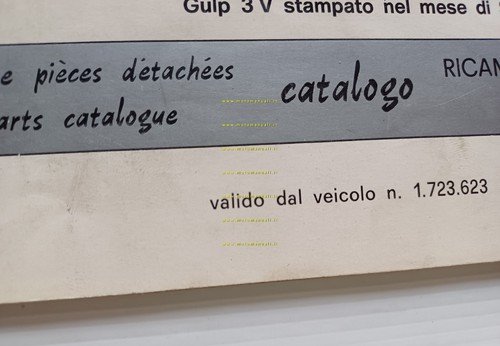 GARELLI 50 VIP 3V 1978 catalogo ricambi TELAIO originale