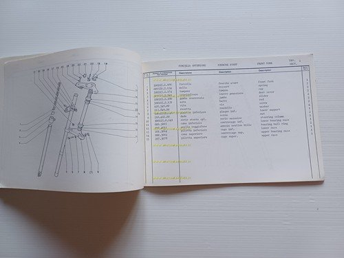 GARELLI 50 VIP 3V 1978 catalogo ricambi TELAIO originale