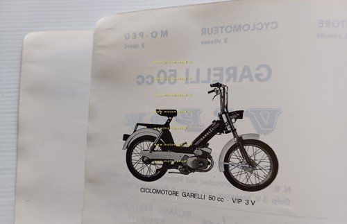 GARELLI 50 VIP 3V 1978 catalogo ricambi TELAIO originale
