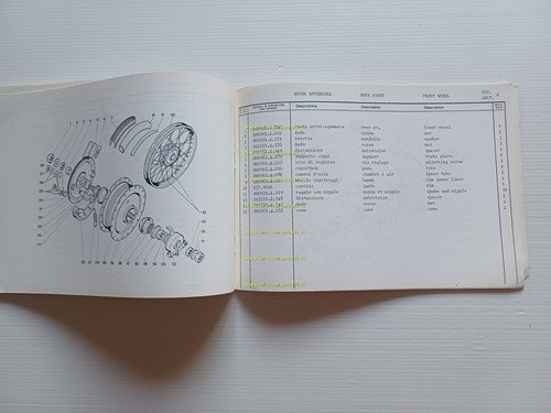 GARELLI 50 VIP 3V 1978 catalogo ricambi TELAIO originale