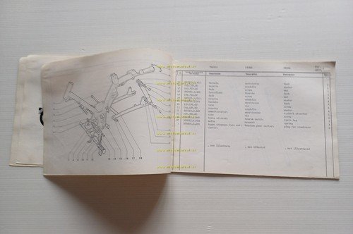 GARELLI 50 VIP 3V 1978 catalogo ricambi TELAIO originale