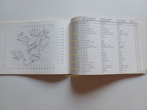 GARELLI 50 VIP 3V 1978 catalogo ricambi TELAIO originale