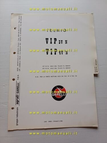 Garelli 50 VIP 3V-4V N 1981 catalogo ricambi TELAIO originale …