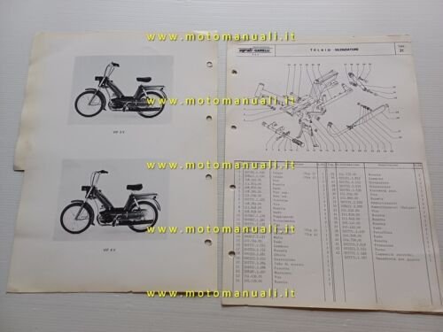 Garelli 50 VIP 3V-4V N 1981 catalogo ricambi TELAIO originale …