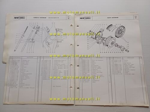Garelli 50 VIP 3V-4V N 1981 catalogo ricambi TELAIO originale …