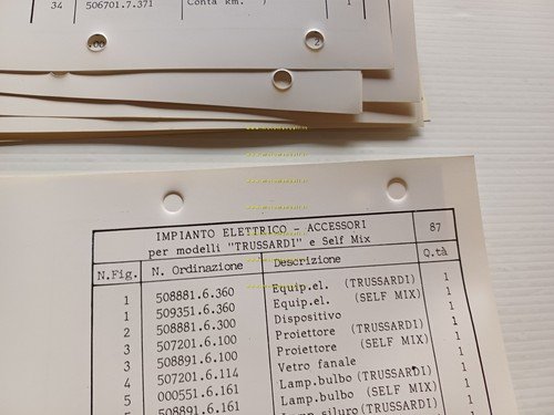 Garelli 50 VIP 3V-4V N-Self Mix-Trussardi 1985 catalogo ricambi TELAIO …