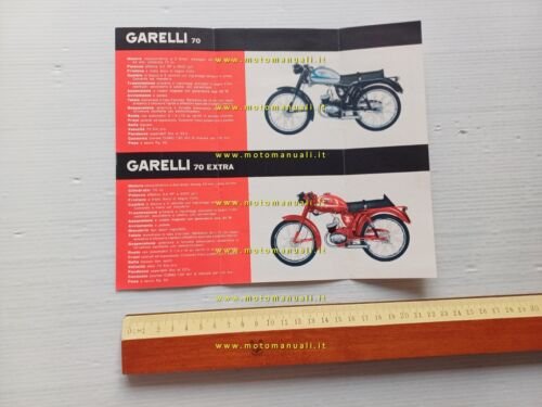 Garelli 70 Extra - 70 1959 depliant italiano originale