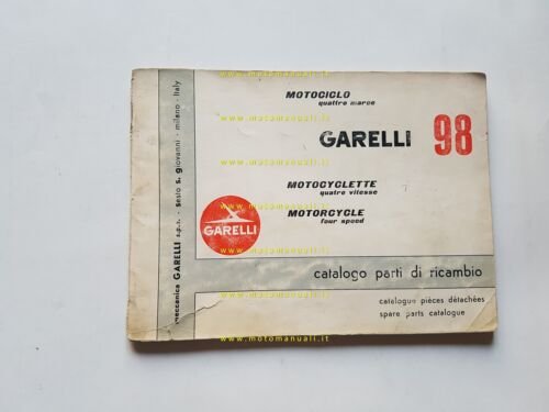Garelli 98 2T 4V anni 60 catalogo ricambi originale spare …