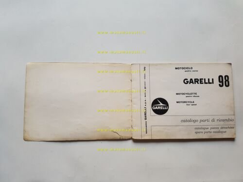 Garelli 98 2T 4V anni 60 catalogo ricambi originale spare …