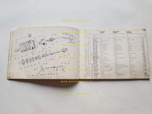 Garelli 98 2T 4V anni 60 catalogo ricambi originale spare …