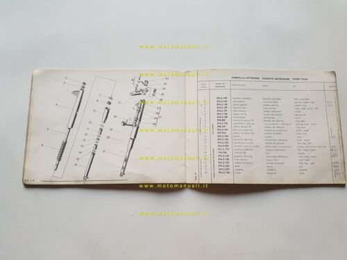 Garelli 98 2T 4V anni 60 catalogo ricambi originale spare …