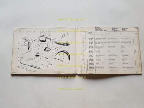 Garelli 98 2T 4V anni 60 catalogo ricambi originale spare …