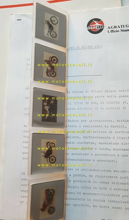 Garelli cartella stampa Salone Milano 1985 originale genuine press kit