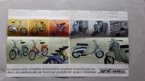 Garelli catalogo produzione ciclomotori 1969 depliant originale brochure