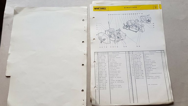 GARELLI catalogo ricambi originale MOTORE 50 5V 1980 spare parts …