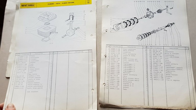 GARELLI catalogo ricambi originale MOTORE 50 5V 1980 spare parts …