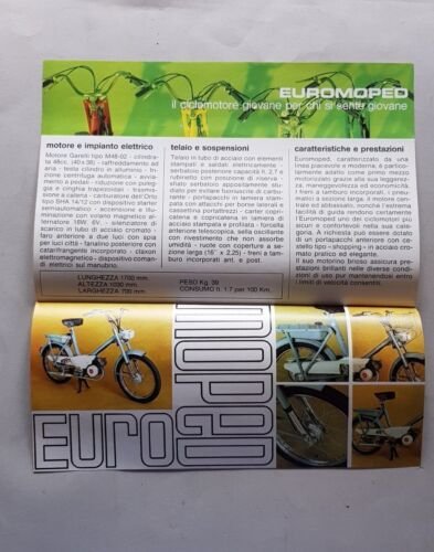 Garelli Euromoped 50 1969 depliant originale brochure
