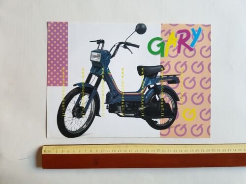 Garelli Gary 50 ciclomotore anni 90 depliant originale brochure epoca