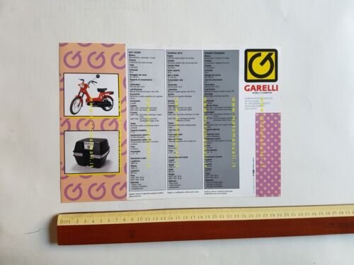 Garelli Gary 50 ciclomotore anni 90 depliant originale brochure epoca