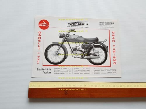 Garelli Gran Turismo 50 1973 depliant originale brochure