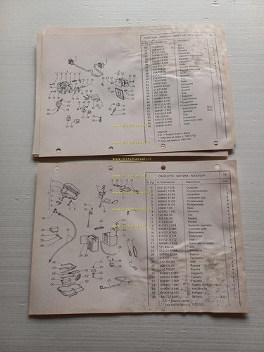 Garelli GTA 125 -GTA 125 Electric Starter 1985 catalogo ricambi …