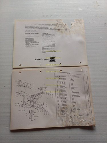 Garelli GTA 125 -GTA 125 Electric Starter 1985 catalogo ricambi …