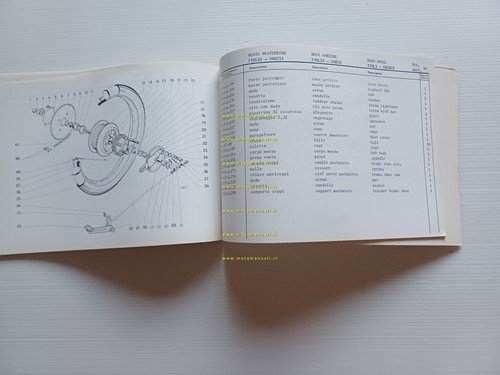 Garelli Gulp 50 3V 1976 catalogo ricambi originale