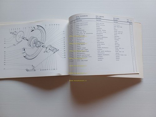 Garelli Gulp 50 3V 1976 catalogo ricambi originale