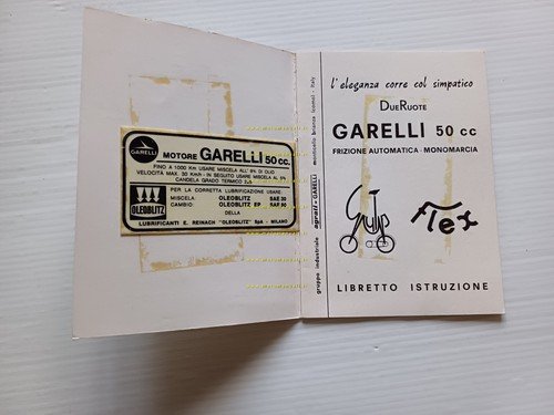 Garelli Gulp Flex 50 1970 manuale uso manutenzione libretto originale …