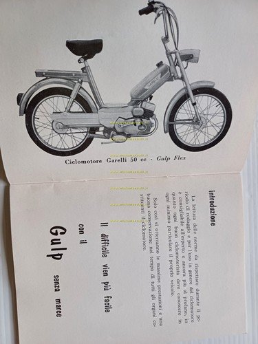 Garelli Gulp Flex 50 1970 manuale uso manutenzione libretto originale …