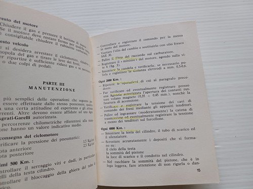 Garelli Gulp Flex 50 1970 manuale uso manutenzione libretto originale …