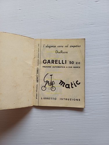 Garelli Gulp Matic 50 1970 manuale uso manutenzione libretto originale …
