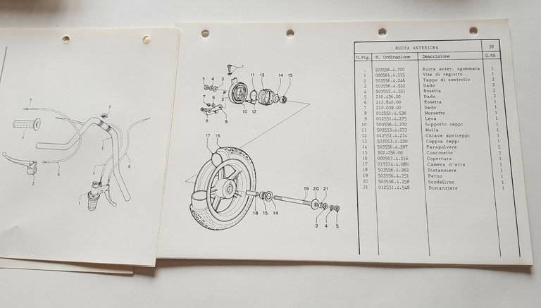 Garelli Katia 50 1VN-2VN-ES catalogo ricambi TELAIO ORIGINALE parts catalogue