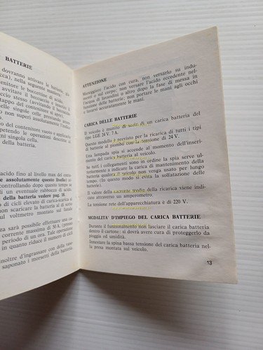 Garelli Katia Electric 1975 manuale uso manutenzione libretto originale