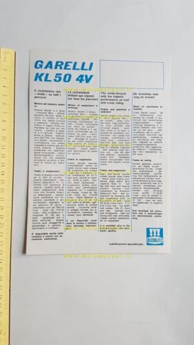 Garelli KL 50 4V 1971 depliant originale