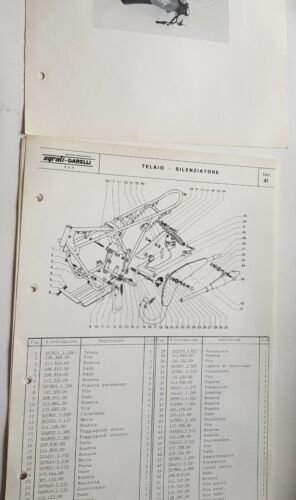 Garelli KL 50 Cross 1980 catalogo ricambi TELAIO ORIGINALE spare …