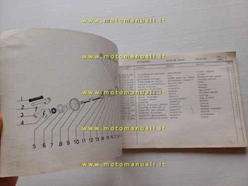 Garelli KL 50 Cross 4M 1974 catalogo ricambi originale moto …