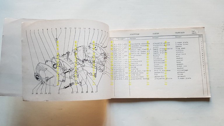 Garelli KL 50 Cross 4M 1974 catalogo ricambi originale spare …