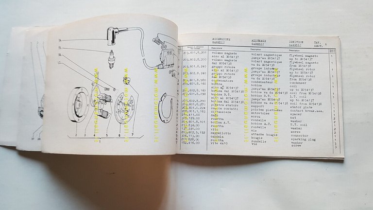 Garelli KL 50 Cross 4M 1974 catalogo ricambi originale spare …