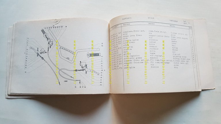Garelli KL 50 Cross 4M 1974 catalogo ricambi originale spare …